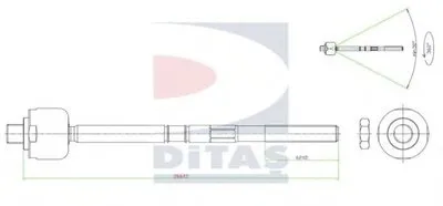 Осевой шарнир, рулевая тяга DITAS купить