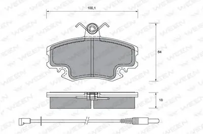 Комплект тормозных колодок, дисковый тормоз WEEN купить
