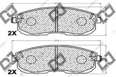 Комплект тормозных колодок, дисковый тормоз DJ PARTS купить