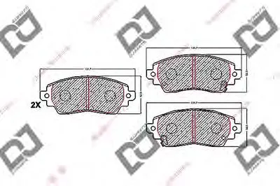 Комплект тормозных колодок, дисковый тормоз DJ PARTS купить