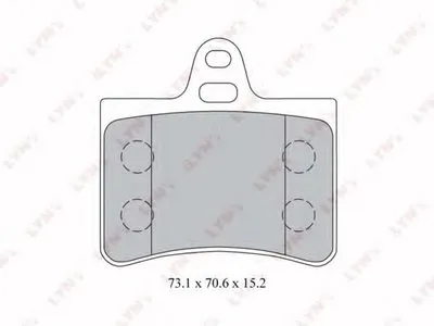 Комплект тормозных колодок, дисковый тормоз LYNXauto купить