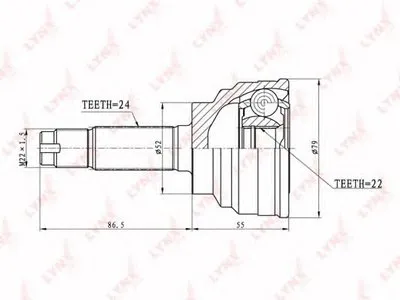 Шарнирный комплект, приводной вал LYNXauto купить