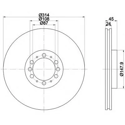 Тормозной диск PRO HELLA купить