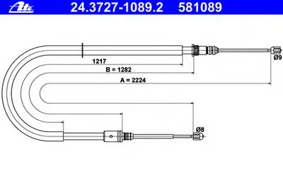 Трос, стояночная тормозная система ATE купить