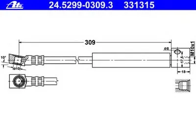 Тормозной шланг ATE купить