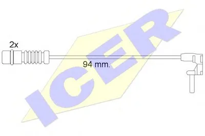 Сигнализатор, износ тормозных колодок ICER купить