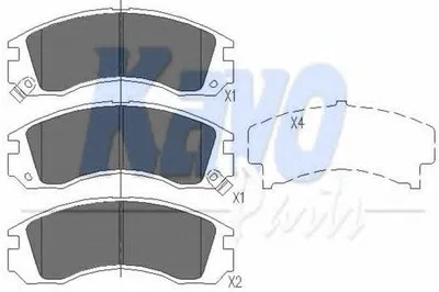 Комплект тормозных колодок, дисковый тормоз KAVO PARTS купить