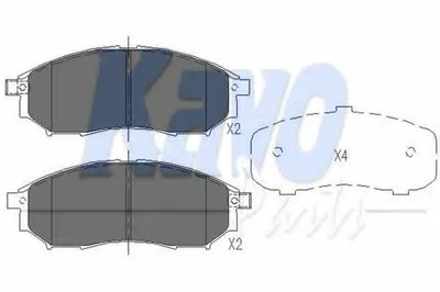 Комплект тормозных колодок, дисковый тормоз KAVO PARTS купить