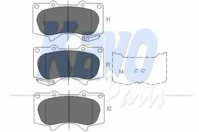 Комплект тормозных колодок, дисковый тормоз KAVO PARTS купить