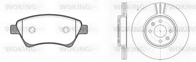 Комплект тормозов, дисковый тормозной механизм WOKING купить