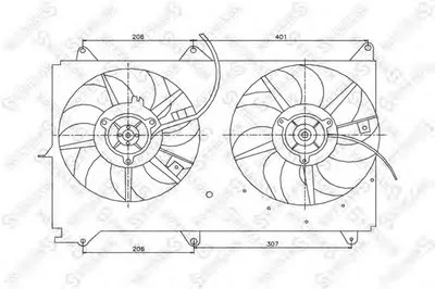 Вентилятор, охлаждение двигателя STELLOX купить