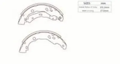 Комплект тормозов, барабанный тормозной механизм Rear brake pads for PEUGEOT/CITROEN/RENAULT/DACIA GOODWILL купить