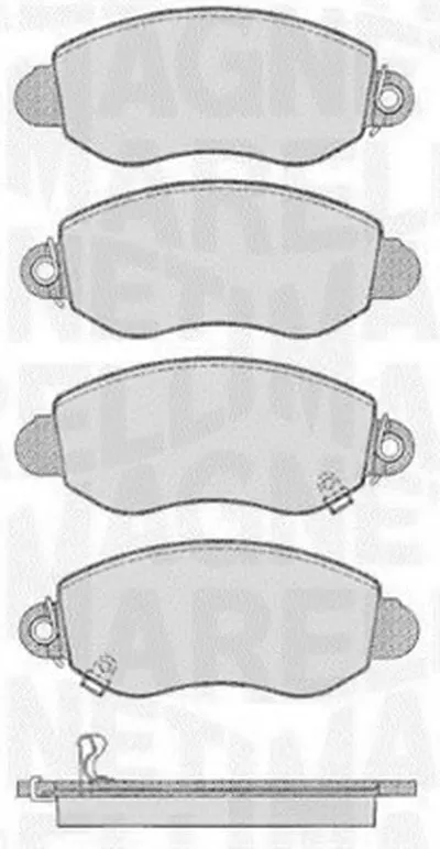 Комплект тормозных колодок, дисковый тормоз MAGNETI MARELLI купить