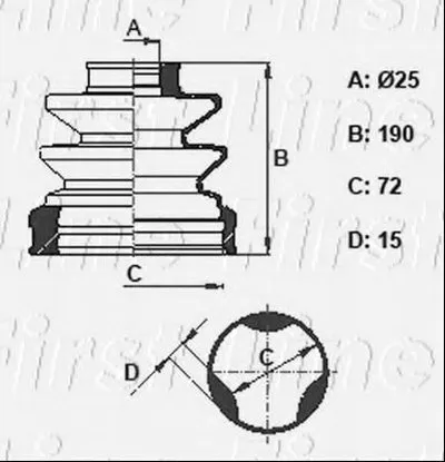 Пыльник, приводной вал FIRST LINE купить