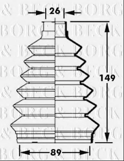 Пыльник, приводной вал BORG & BECK купить