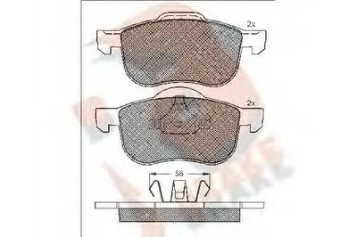 Комплект тормозных колодок, дисковый тормоз R BRAKE купить