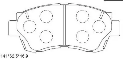 Комплект тормозных колодок, дисковый тормоз ASIMCO купить