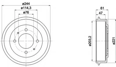 Тормозной барабан HELLA купить