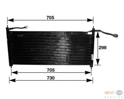 Конденсатор, кондиционер BEHR HELLA SERVICE HELLA купить