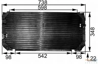 Конденсатор, кондиционер BEHR HELLA SERVICE HELLA купить