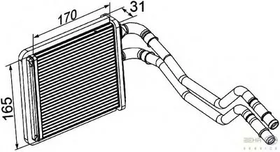 Теплообменник, отопление салона BEHR HELLA SERVICE HELLA купить