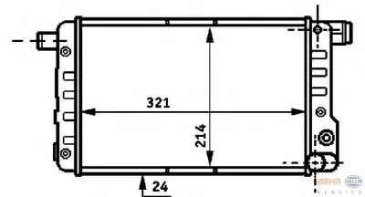 Радиатор, охлаждение двигателя BEHR HELLA SERVICE HELLA купить