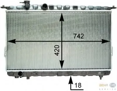 Радиатор, охлаждение двигателя BEHR HELLA SERVICE HELLA купить