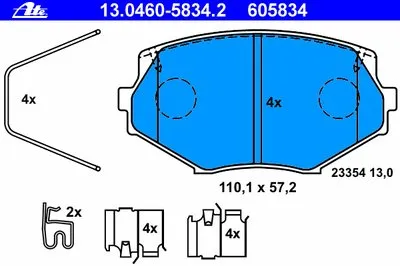 Комплект тормозных колодок, дисковый тормоз ATE купить