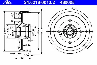 Тормозной барабан ATE купить