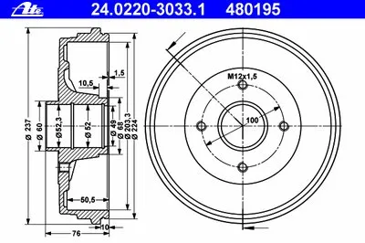 Тормозной барабан ATE купить