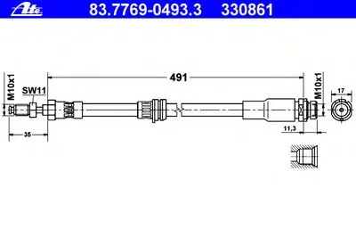 Тормозной шланг ATE купить