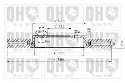 Тормозной диск QUINTON HAZELL купить