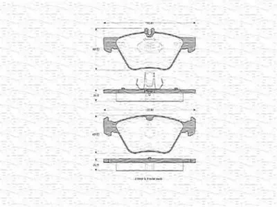 Комплект тормозных колодок, дисковый тормоз MAGNETI MARELLI купить
