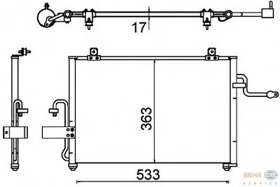 Конденсатор, кондиционер BEHR HELLA SERVICE купить