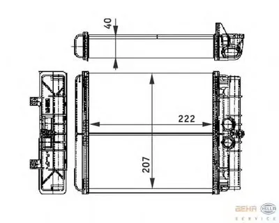 Теплообменник, отопление салона BEHR HELLA SERVICE купить