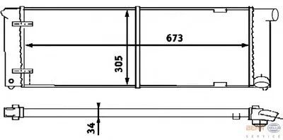 Радиатор, охлаждение двигателя BEHR HELLA SERVICE купить