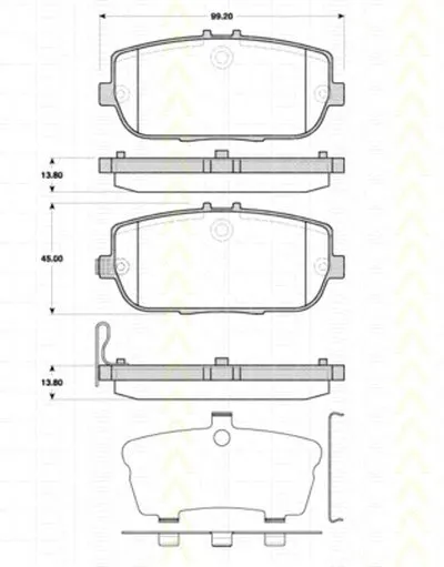 Комплект тормозных колодок, дисковый тормоз TRISCAN купить