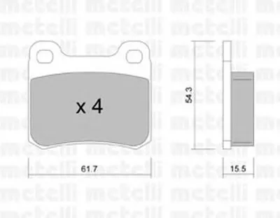 Комплект тормозных колодок, дисковый тормоз METELLI купить