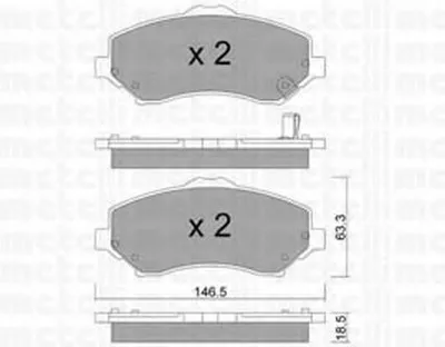 Комплект тормозных колодок, дисковый тормоз METELLI купить