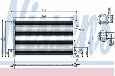 Конденсатор, кондиционер NISSENS купить