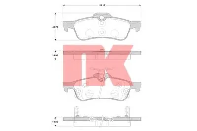 Комплект тормозных колодок, дисковый тормоз NK купить