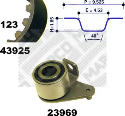 Комплект ремня ГРМ MAPCO купить