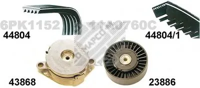 Поликлиновой ременный комплект MAPCO купить