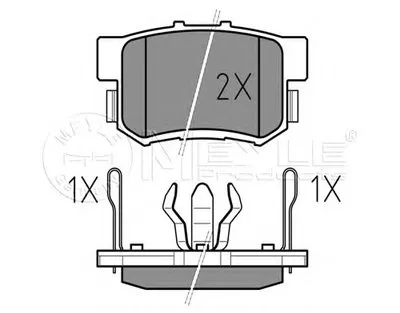 Комплект тормозных колодок, дисковый тормоз MEYLE купить