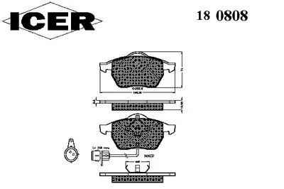 Комплект тормозных колодок, дисковый тормоз ICER купить