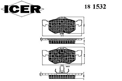 Комплект тормозных колодок, дисковый тормоз ICER купить