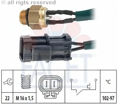 Термовыключатель, вентилятор радиатора FACET купить