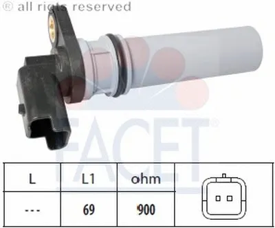 Датчик частоты вращения, управление двигателем; Датчик частоты вращения, автоматическая коробка передач FACET купить