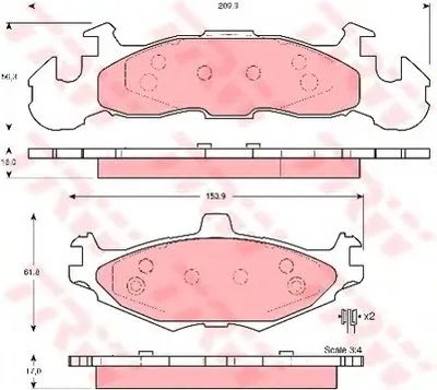 Комплект тормозных колодок, дисковый тормоз TRW купить