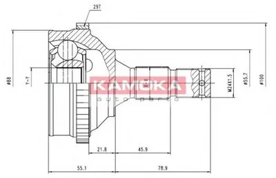 Шарнирный комплект, приводной вал KAMOKA KAMOKA купить